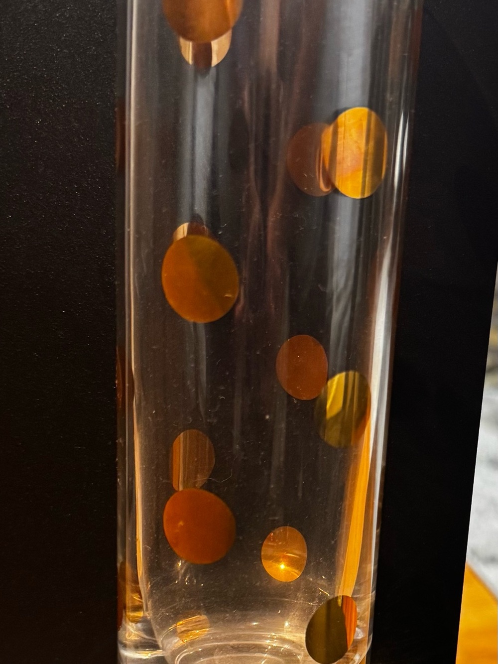 Kate spade Glass Cylinder Vase with Gold Polka Dots